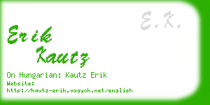 erik kautz business card